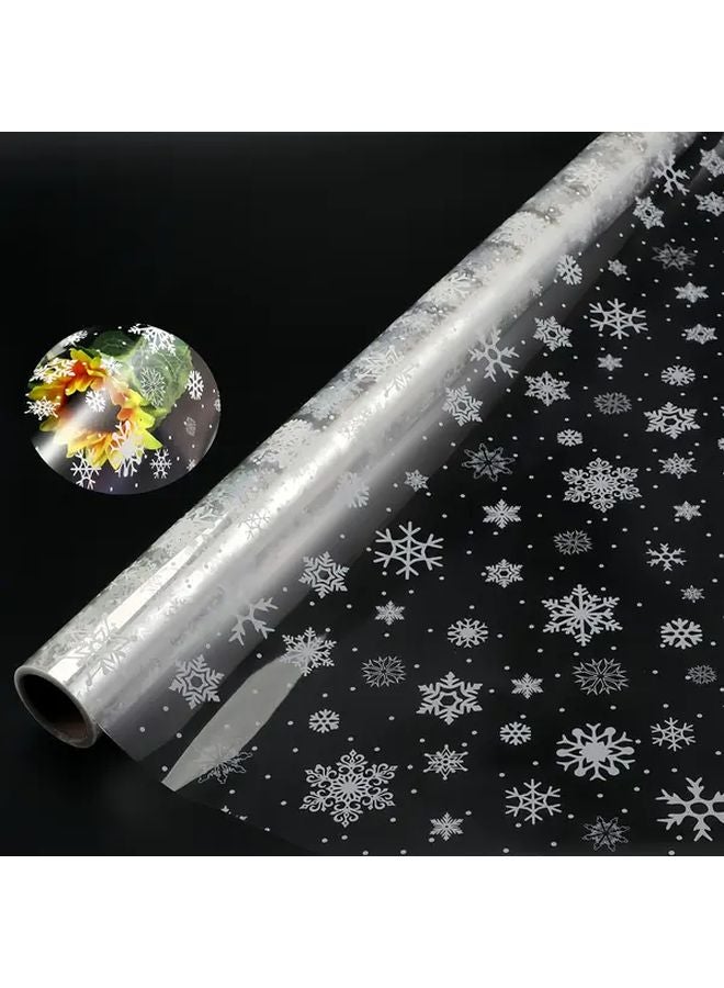 لفافة تغليف سيلوفان بولي بروبيلين شفافة لسلال الهدايا وترتيبات الزهور الميلادية - Image 1